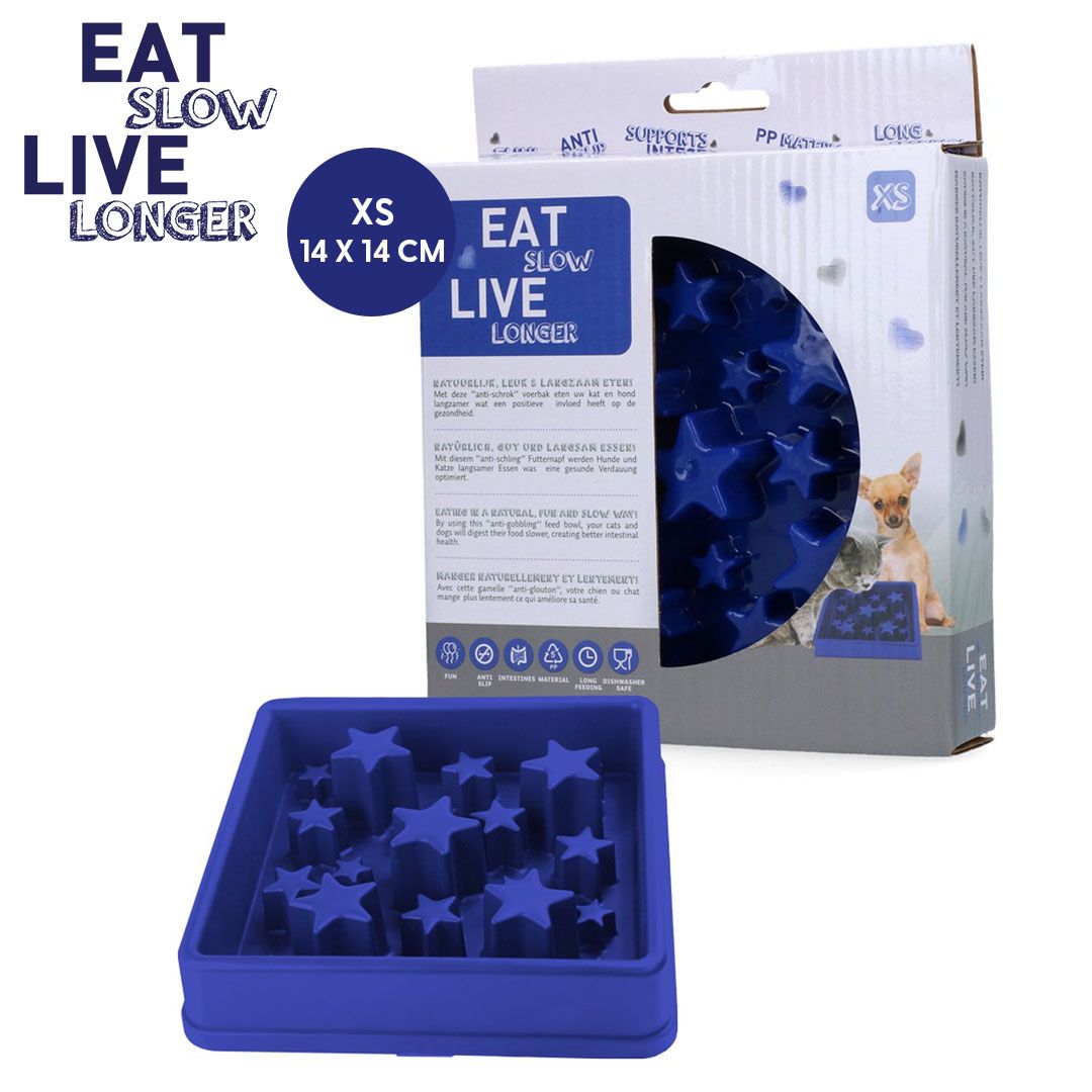 Eat Slow Live Longer Star Blauw XS