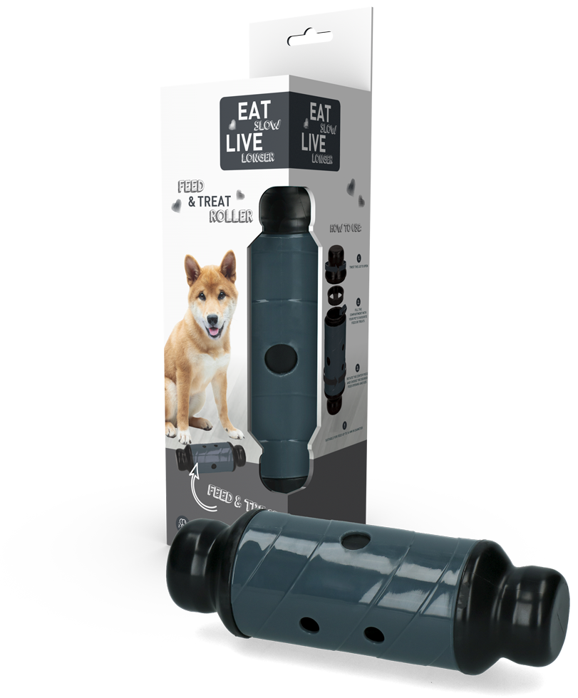 Eat Slow Live Longer Feed & Treat Roller Grijs L