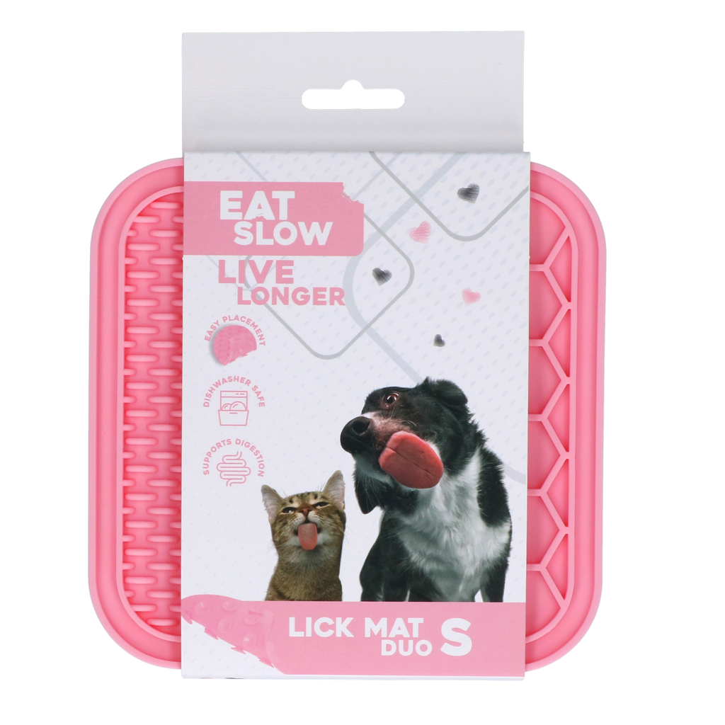Eat Slow Live Longer Lick Mat Duo S Roze
