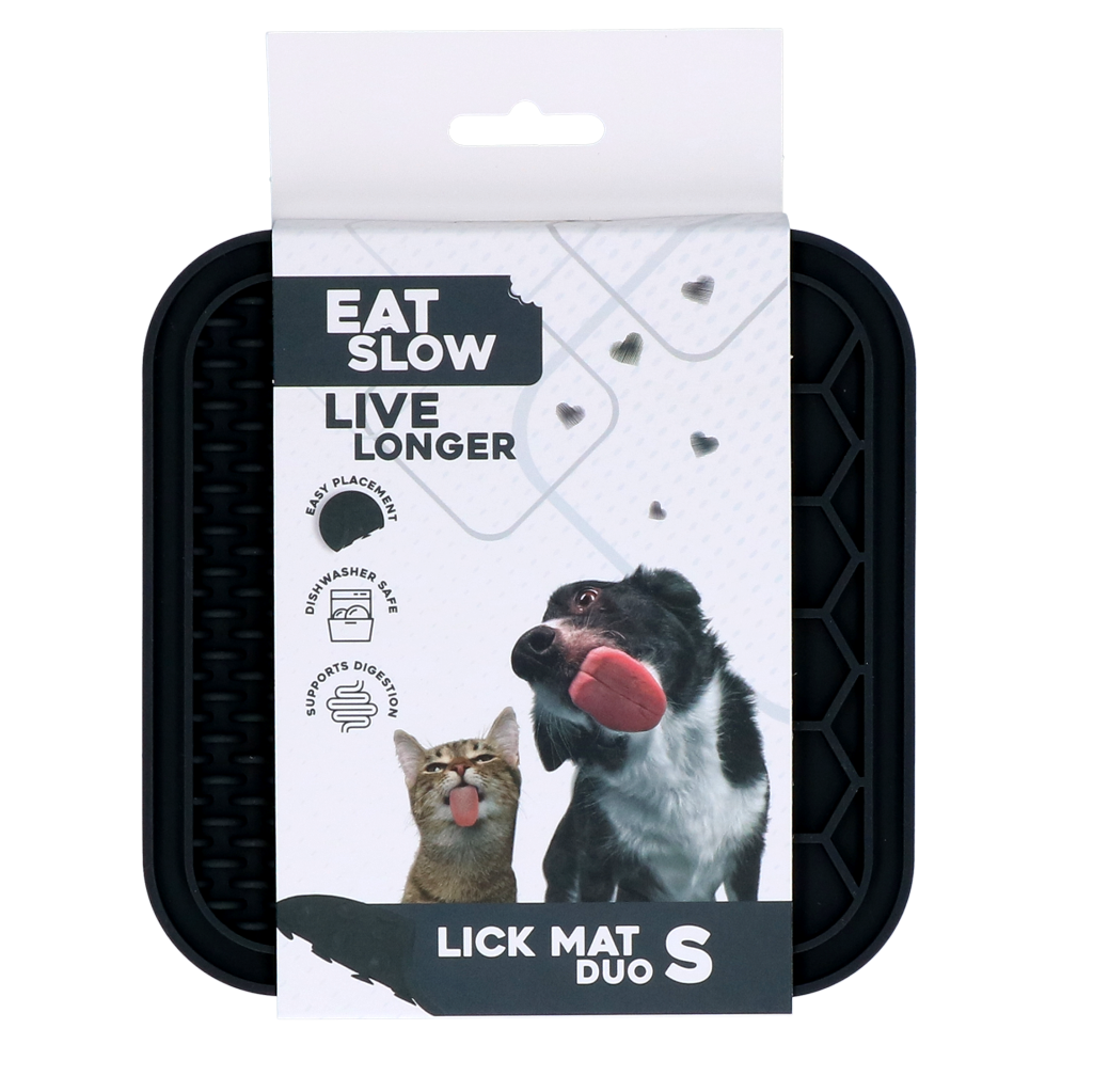 Eat Slow Live Longer Lick Mat Duo S Grijs