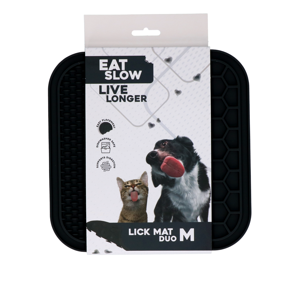 Eat Slow Live Longer Lick Mat Duo M Grijs