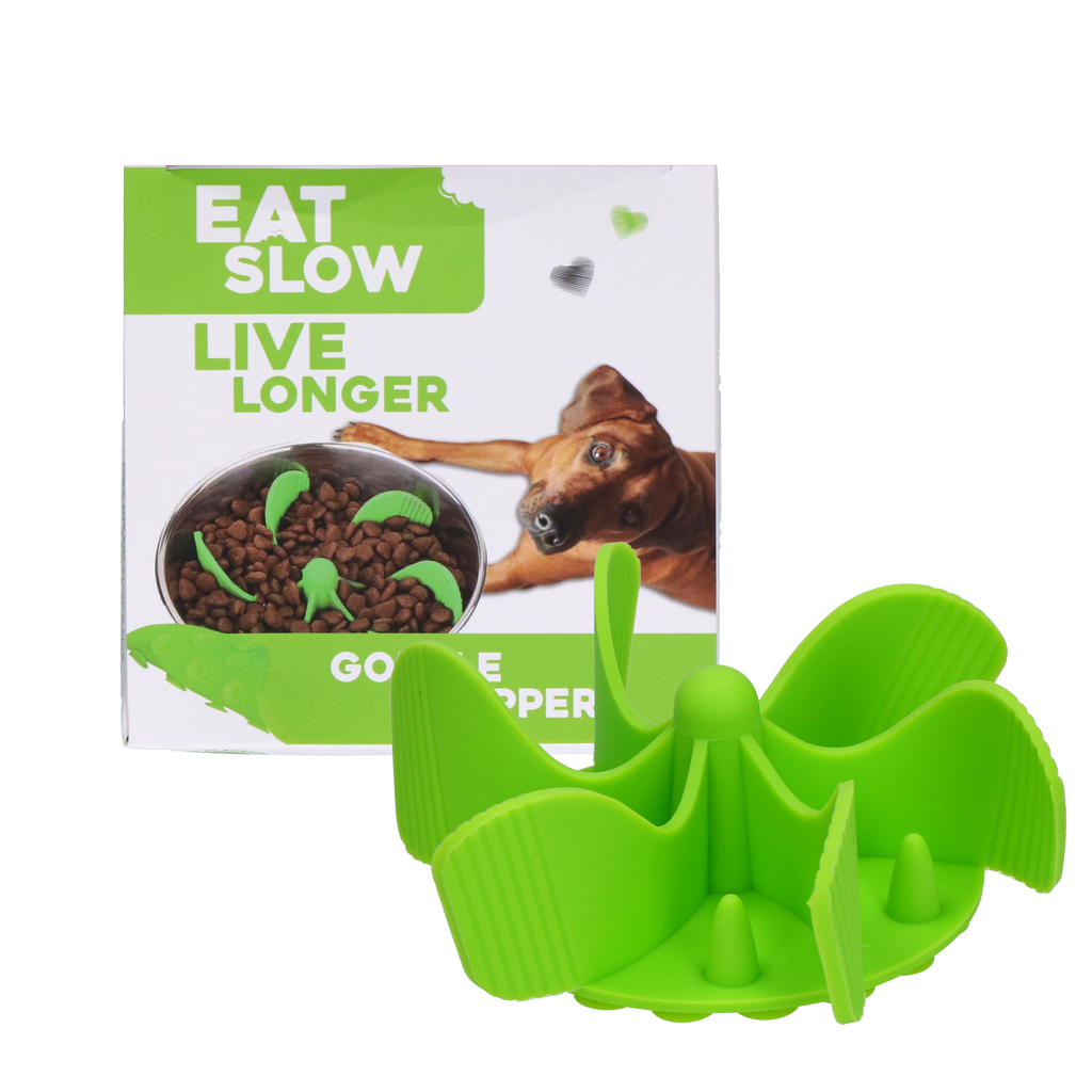Eat Slow Live Longer Gobble Stopper Groen