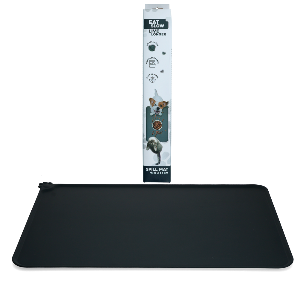 Eat Slow Live Longer Spill Mat M Grijs