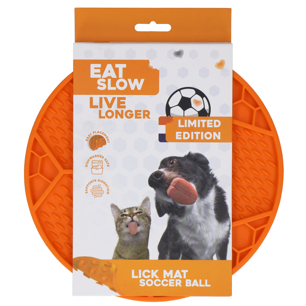 Eat Slow Live Longer Lick Mat Soccer Ball Oranje (Limited Edition EK)