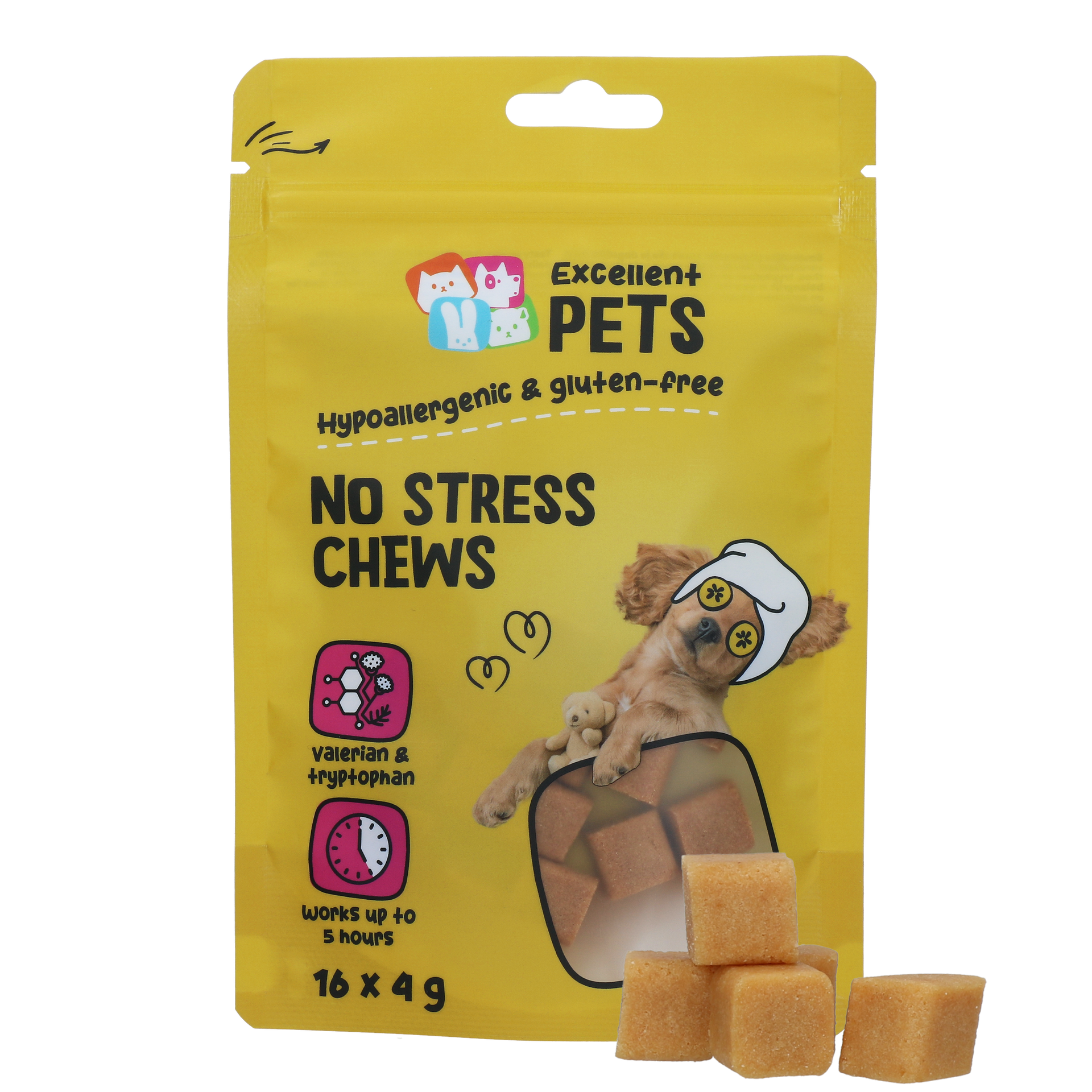 Excellent Pets No Stress Soft Chews 16 x 4 g