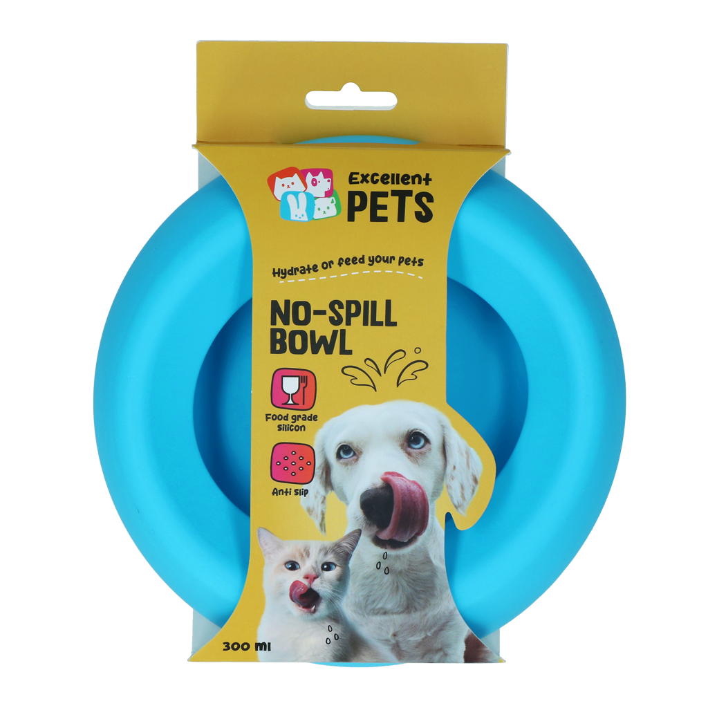 Excellent Pets No-Spill Bowl 300ml Blauw S