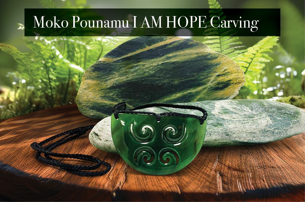 Moko Pounamu I AM HOPE Collection