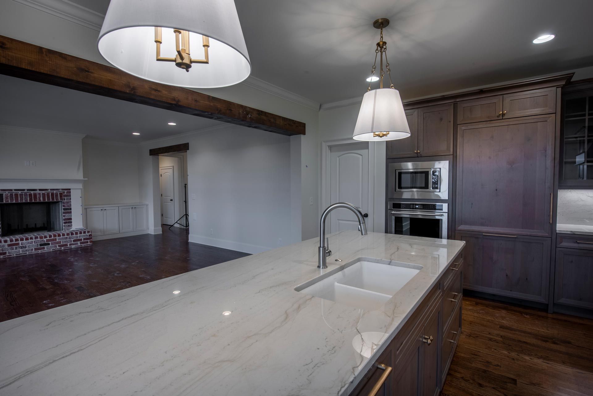 A modern kitchen counter from a new home improvement project.