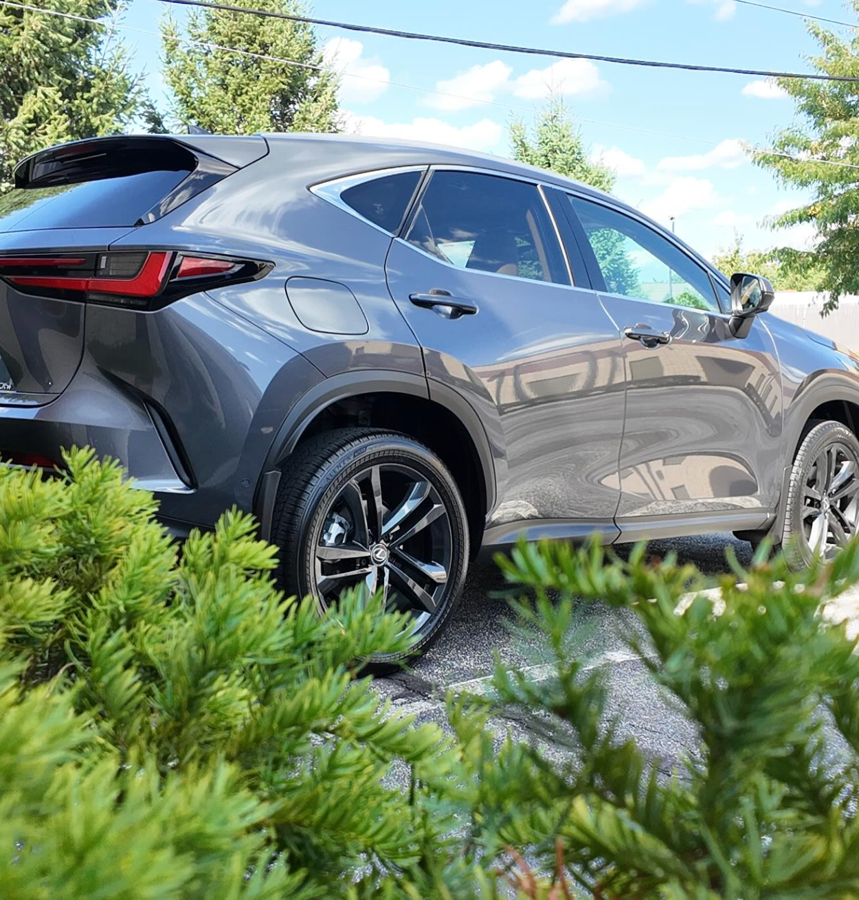 vehicle with  Ceramic Coating parked outside