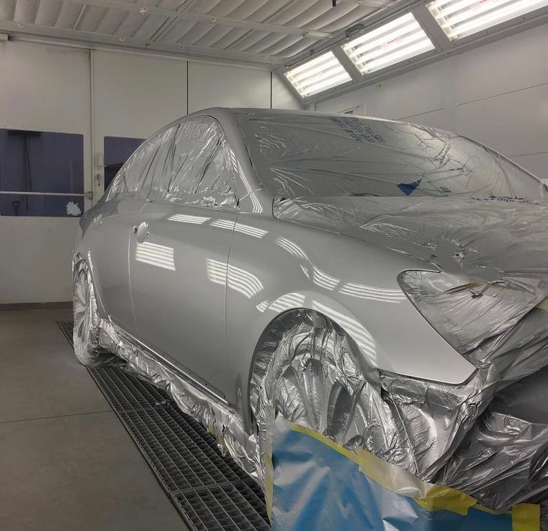 Silver paint job on full car