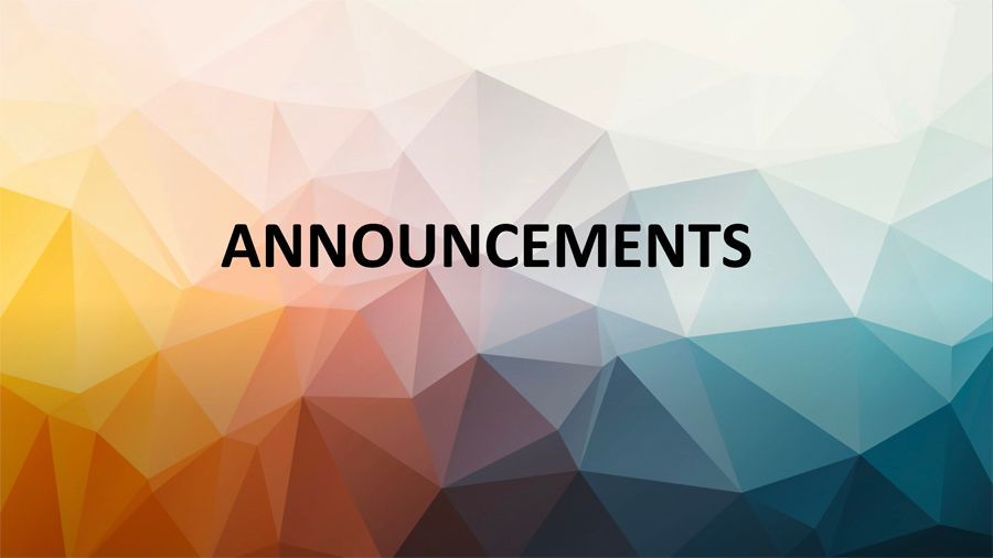 Announcements
