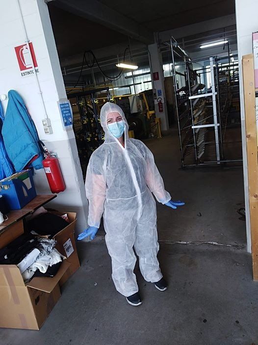 Operatrice per sanificazione