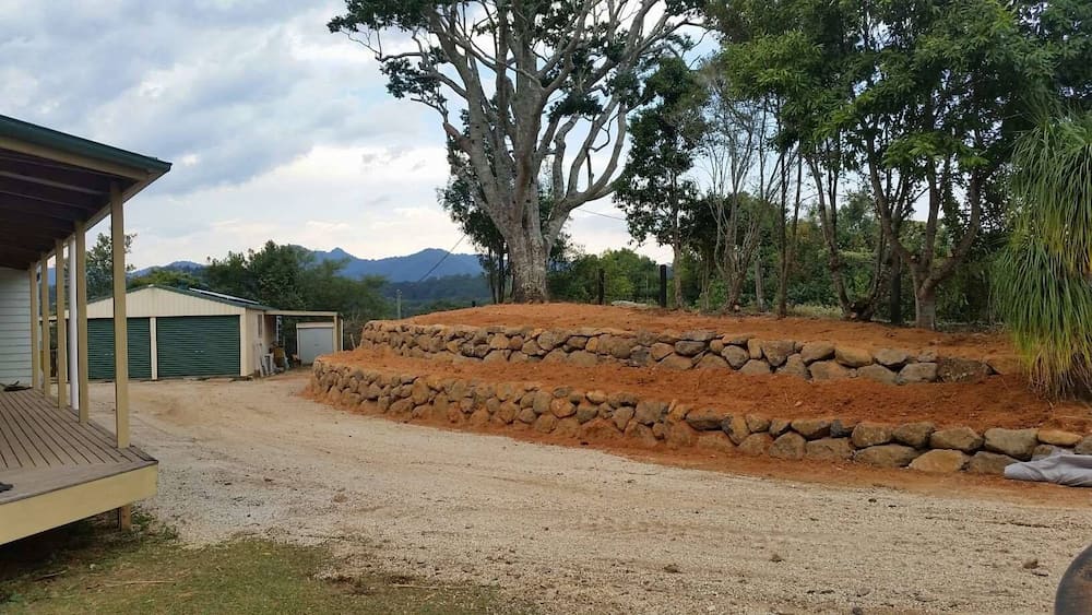 Rock Wall Built On Rural Property — Retaining Wall Builders in Murwillumbah, NSW