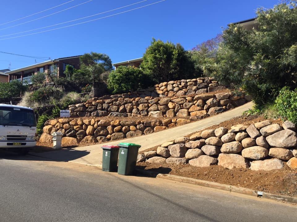 Multi Layer Rock Walls — Retaining Wall Builders in Northern Rivers, NSW