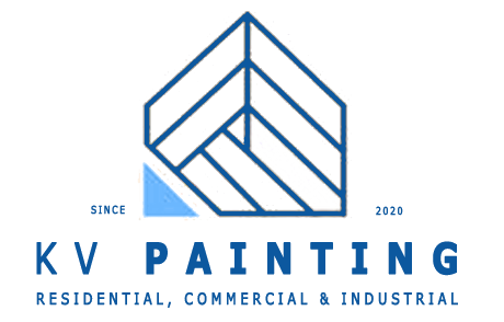 A logo for kv painting residential commercial and industrial