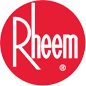 A red circle with the word rheem written inside of it.