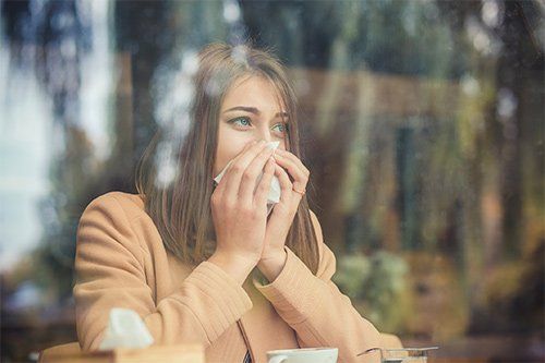 Woman With Nasal Allergy