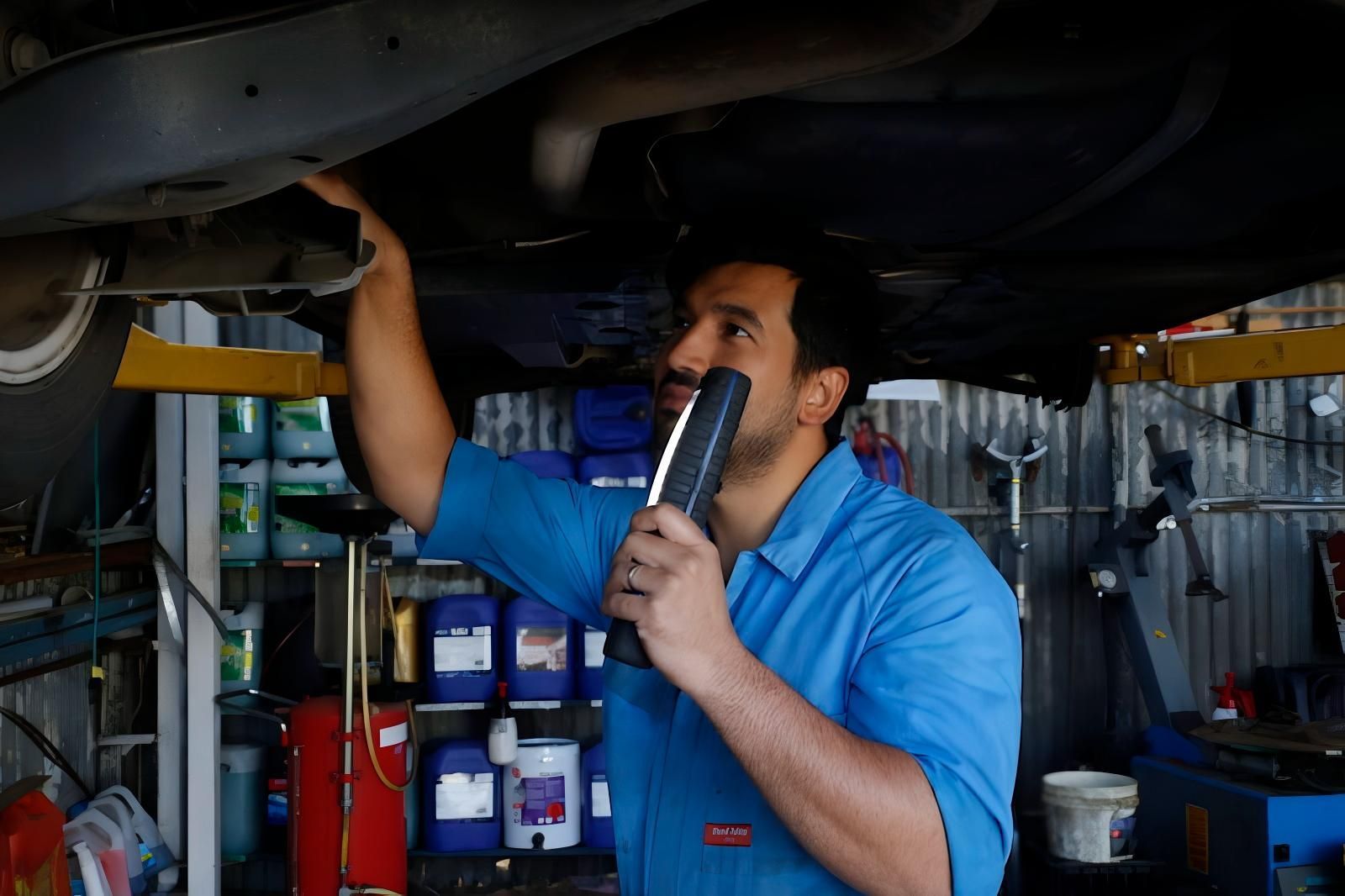 A Man Working Under A Car — CWC Auto Services In Ainslie, ACT