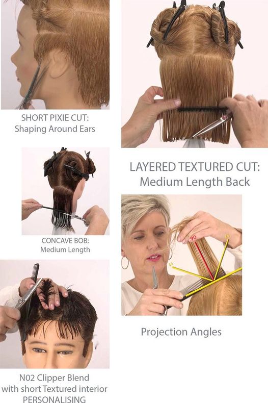 how to cut concave bob, how to cut short pixie cut, how to cut men's hair
