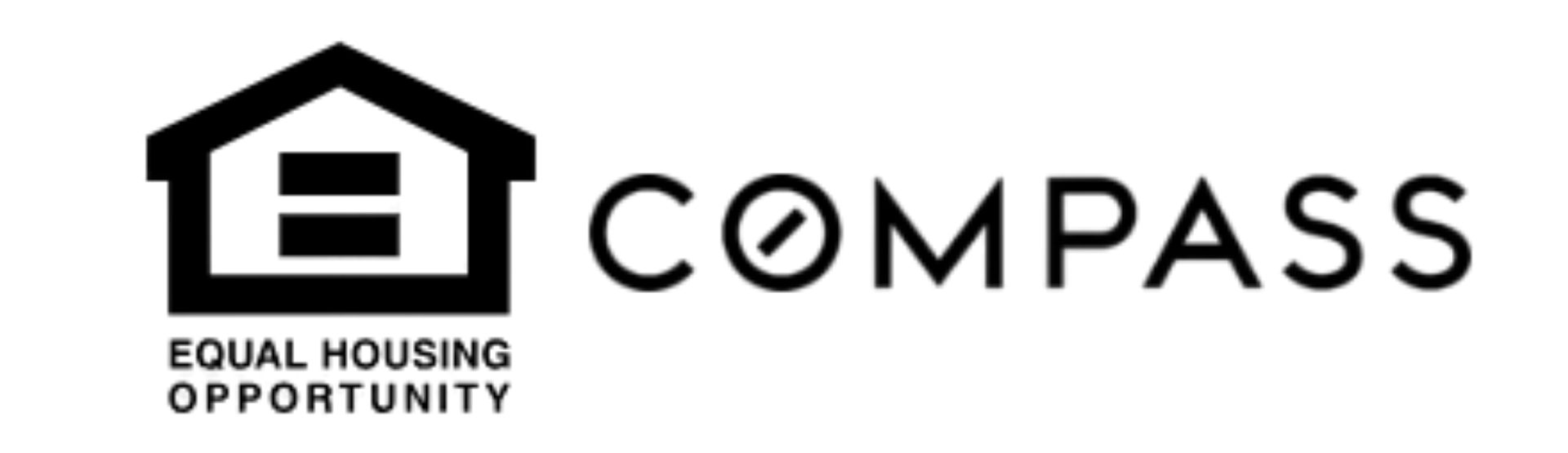 Compass logo with equal housing opportunity icon