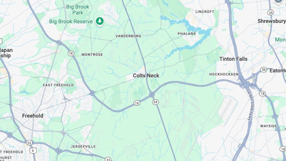 Colts Neck, NJ Map