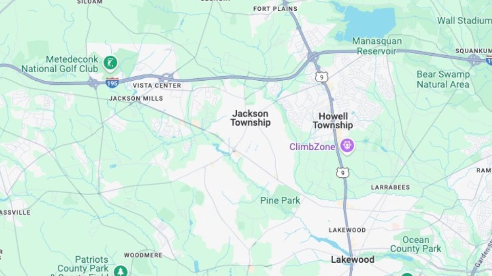 Jackson, NJ Map