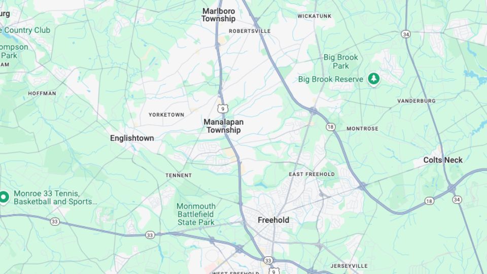 Manalapan, NJ Map