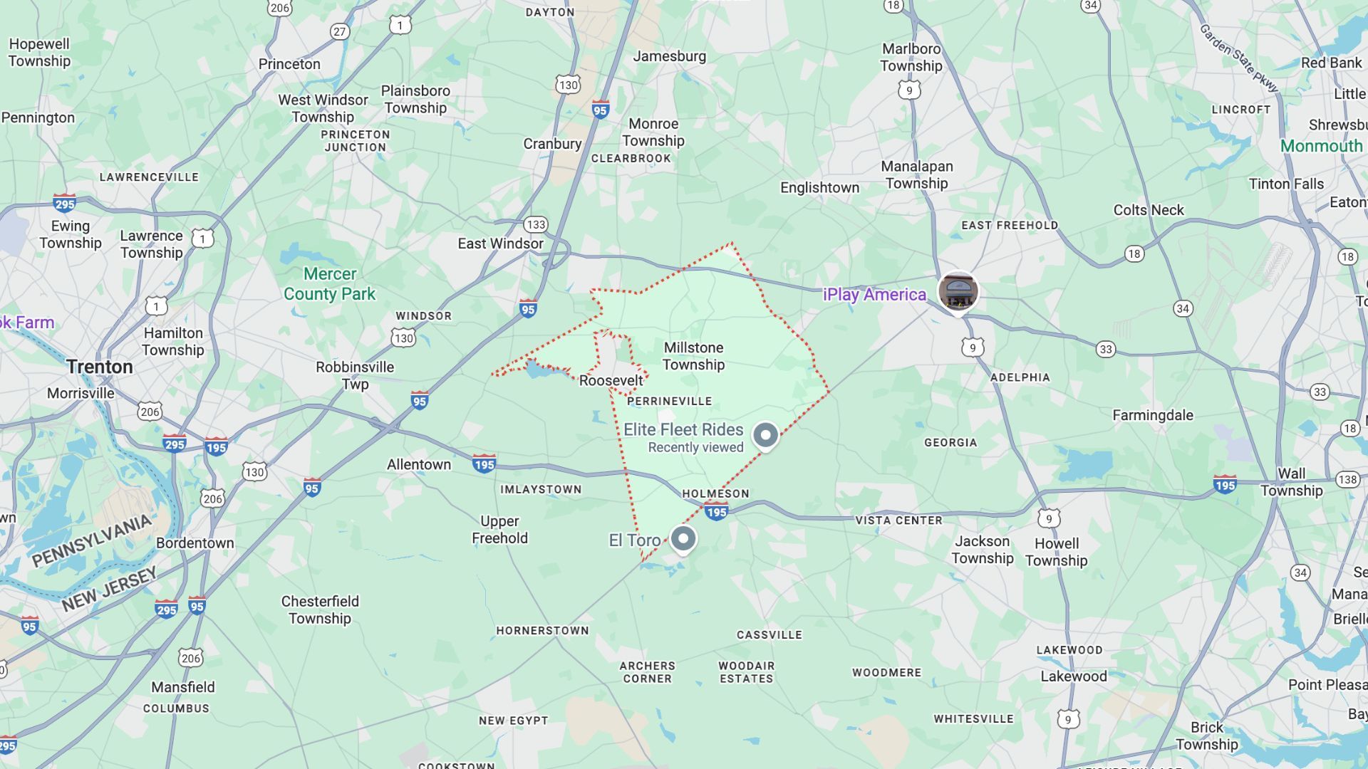 Millstone, NJ Map