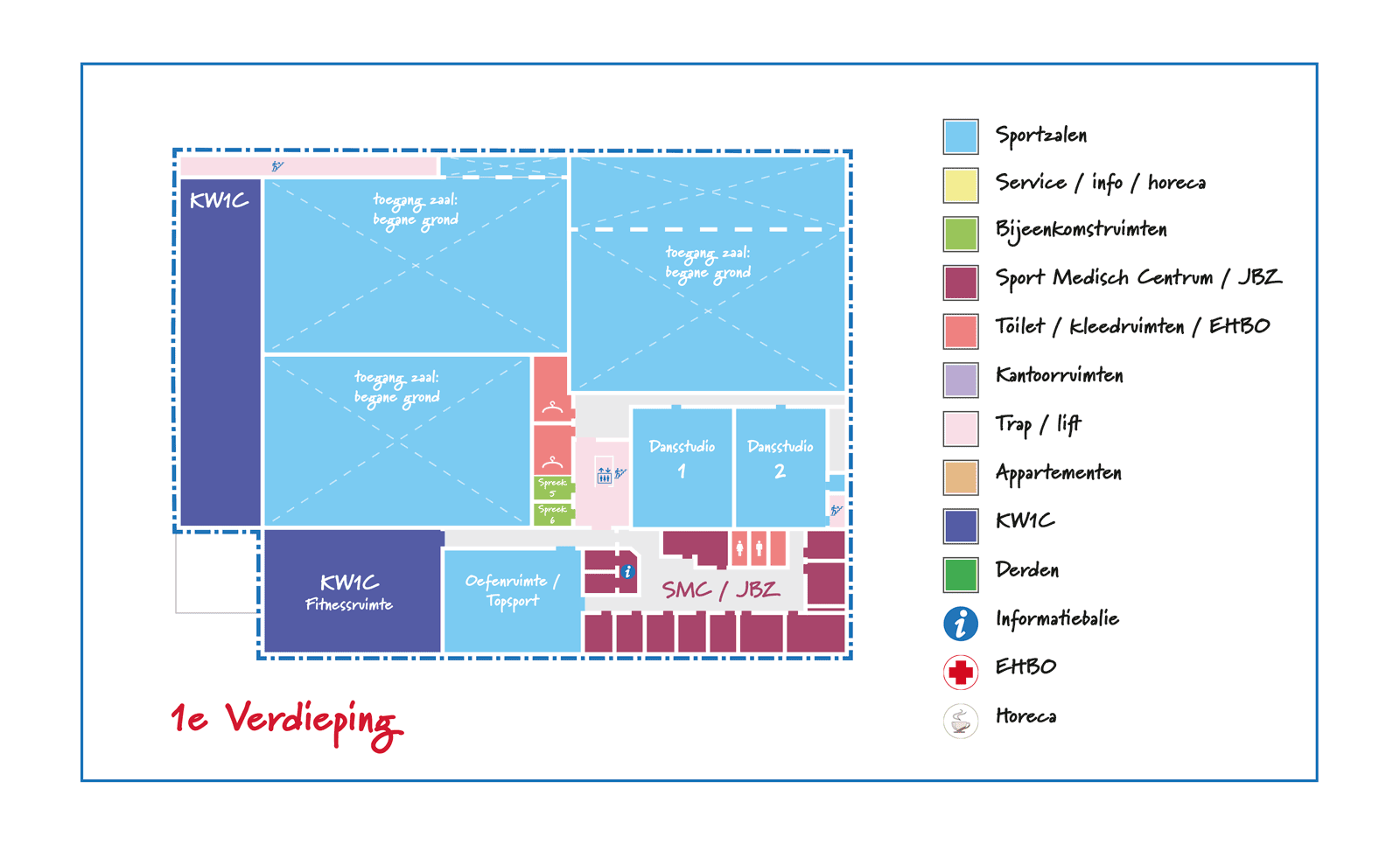 Plattegrond 1e verdieping