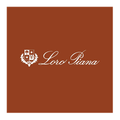 the logo for loro piana is on a brown background