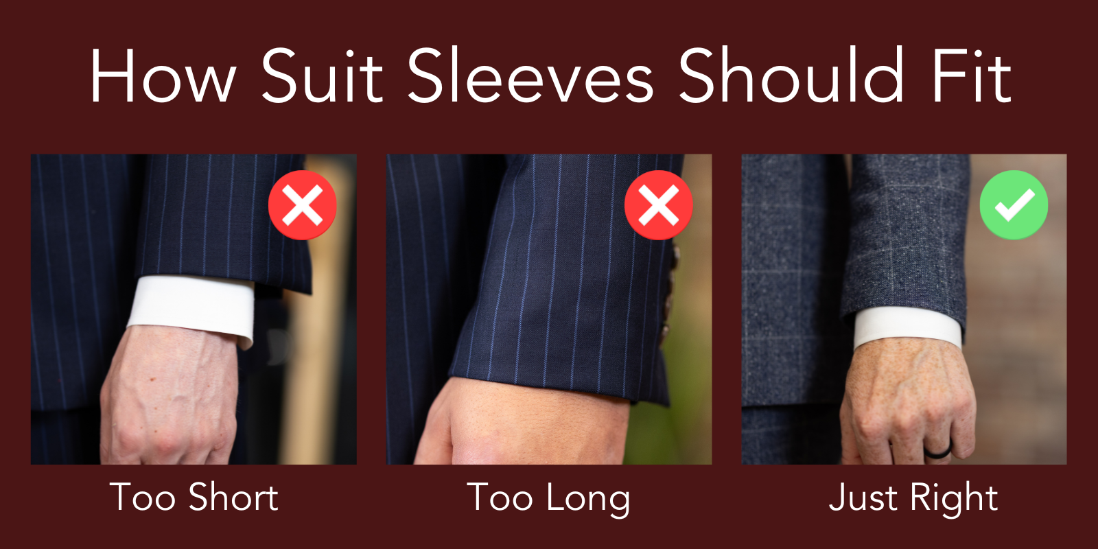 How suit sleeves should fit