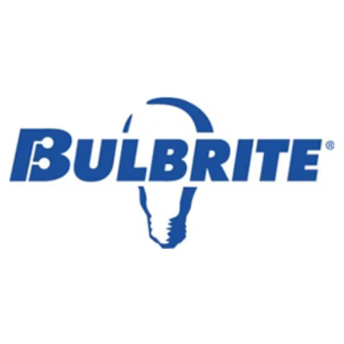 Bulbrite logo with blue text and a lightbulb outline; white background.
