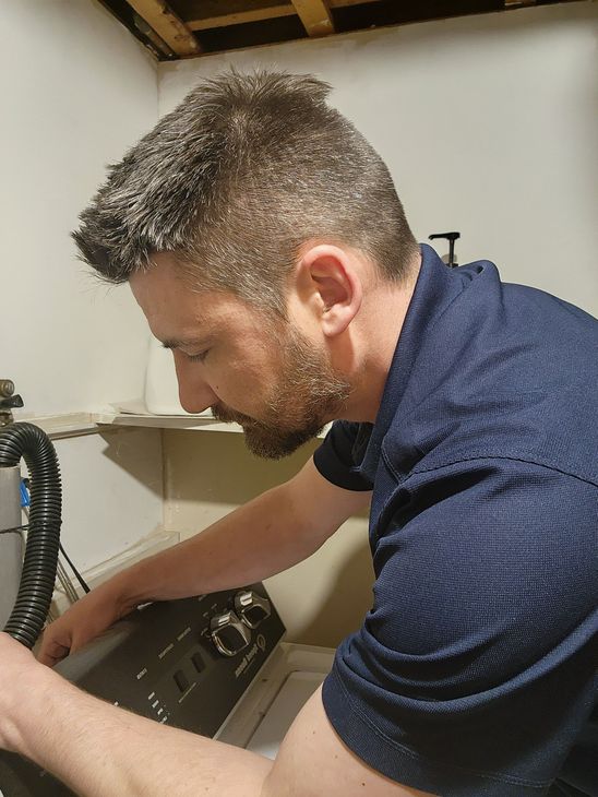 A before and after photo of a wooden table