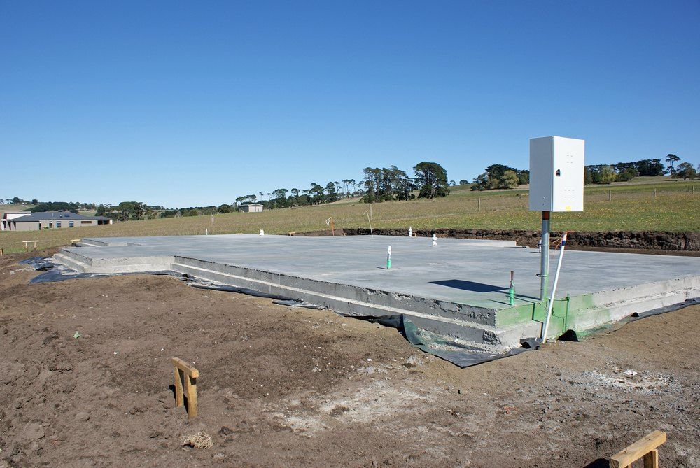 Concrete Foundation for a Building Under Construction in a Rural Setting — Comet Concreting in Drayton, QLD
