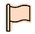 Pale orange flag on a wooden pole.