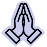 Praying hands symbol.