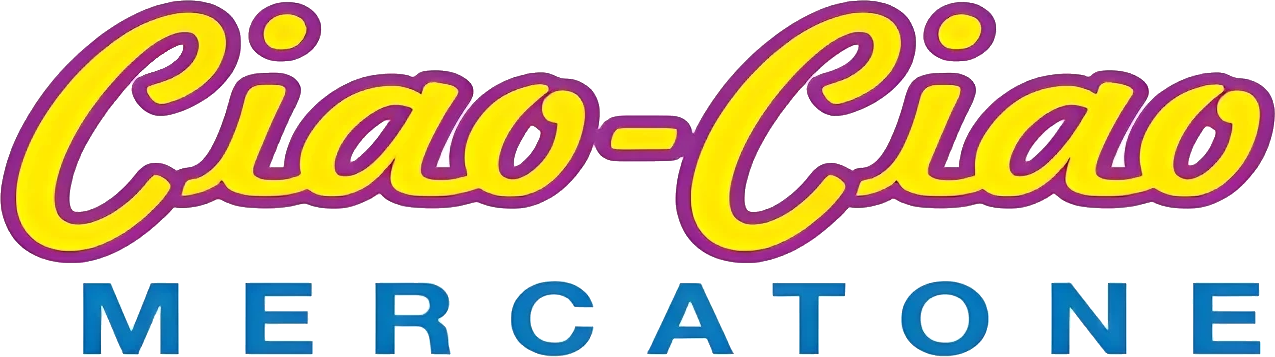 The logo for ciao-ciao mercatone is yellow and blue.