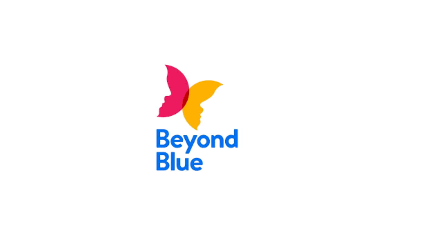 The logo for beyond blue has a butterfly on it.