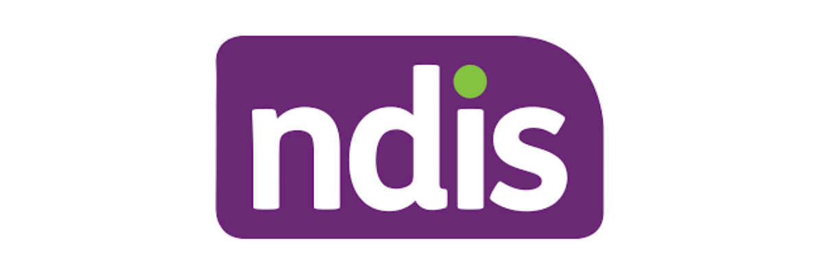 A purple logo with the word ndis on it