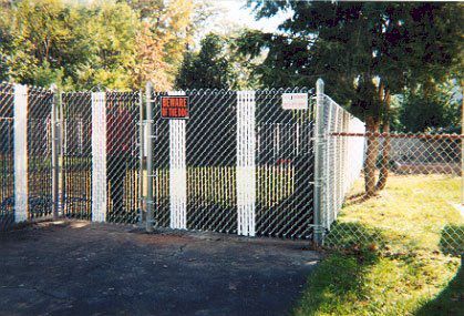 Chain Link Fence With Sign — Clifton, NJ — All Jersey Fence Co.
