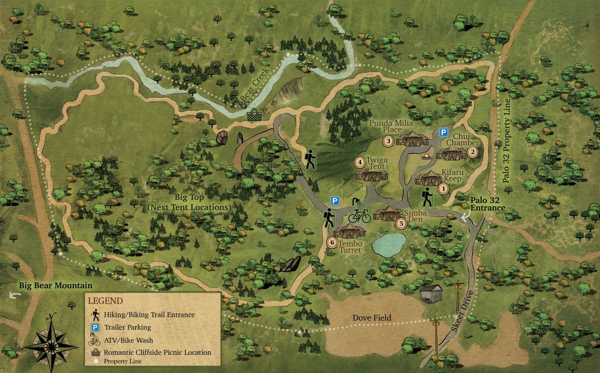 Gray convertible International Scout, large off-road tires, person driving with a surfboard, and trees in the background.