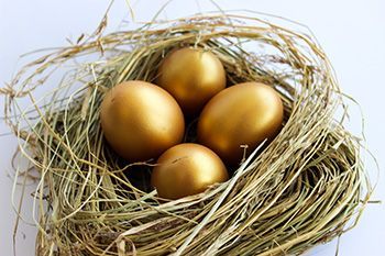 Nest eggs golden