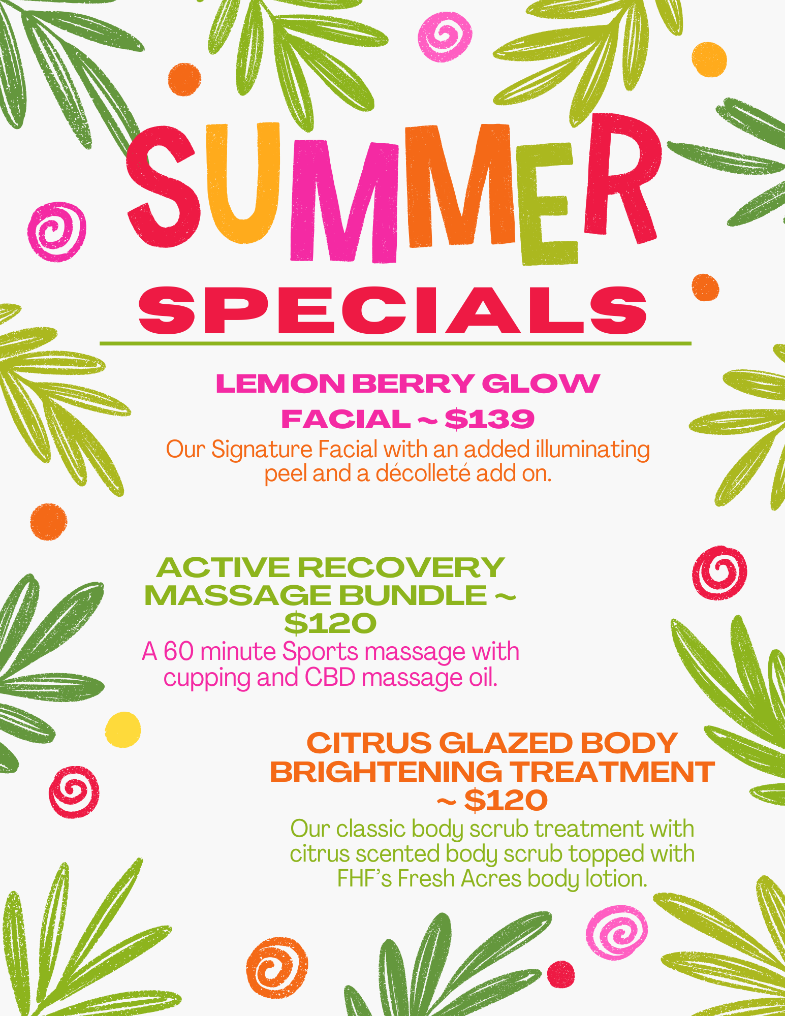 Fall Specials
