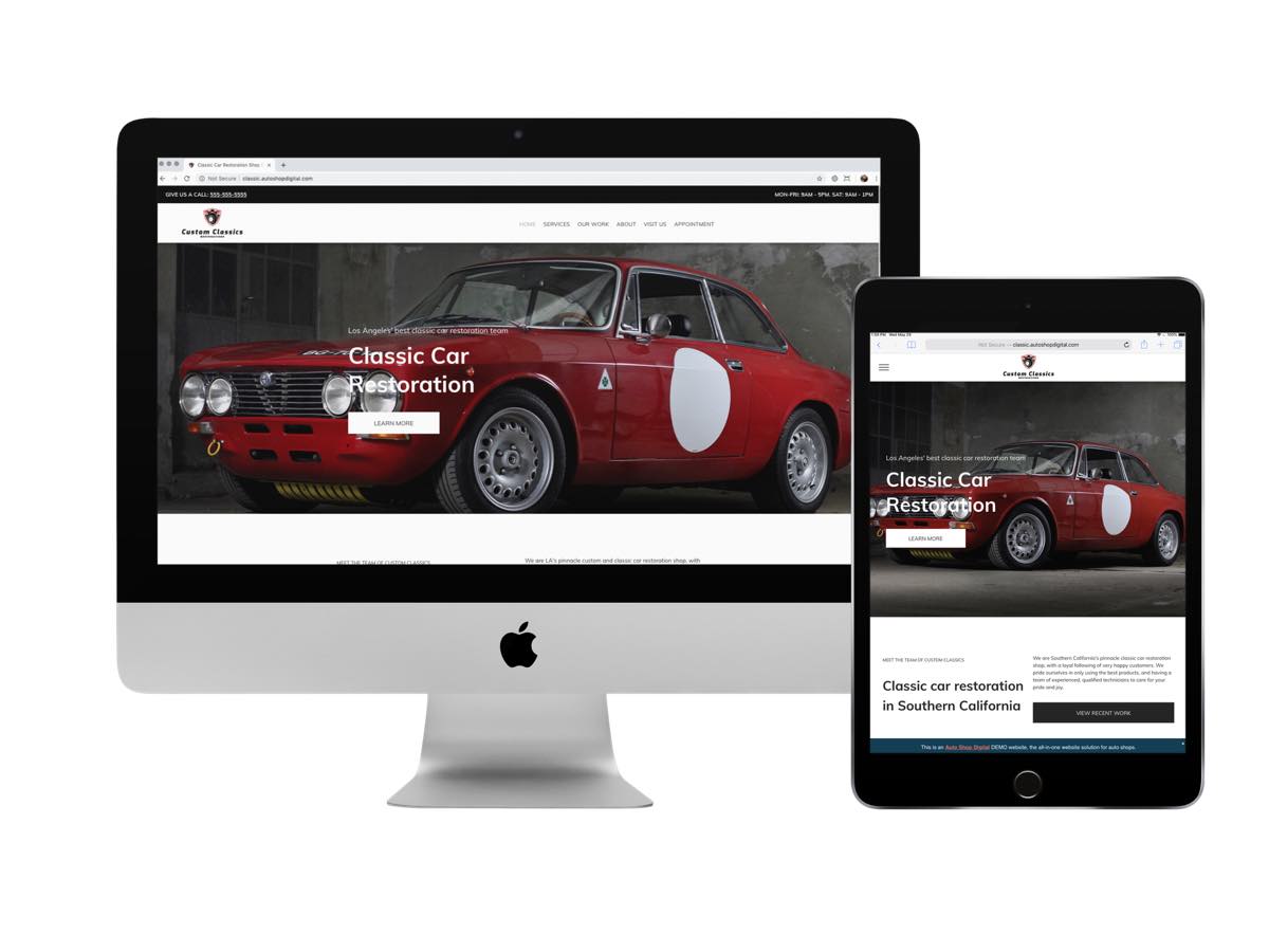 Modern Auto Shop Websites