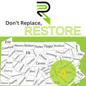 A poster that says don't replace restore