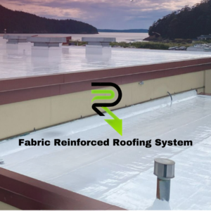 A picture of a fabric reinforced roofing system
