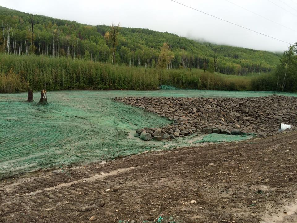 Hydroseeding for Erosion and Sediment Control on slope