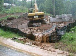 Leaking Silt fencing