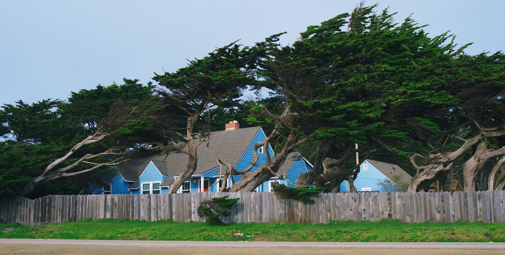 wind by houses
