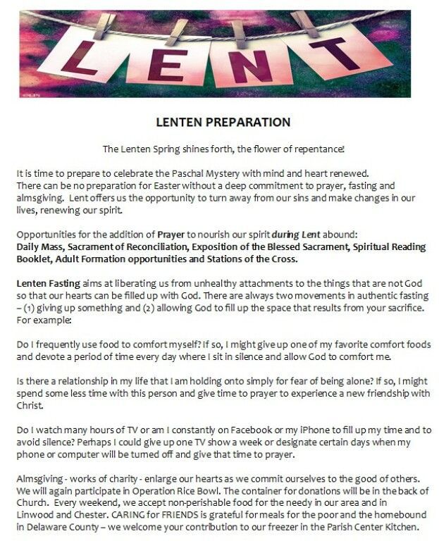 Lent information